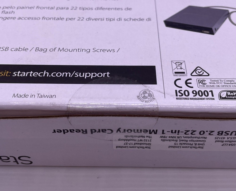 StarTech 35FCREADBK3 Internal 3.5” Multi Card Reader USB – CF SD microSD MS xD