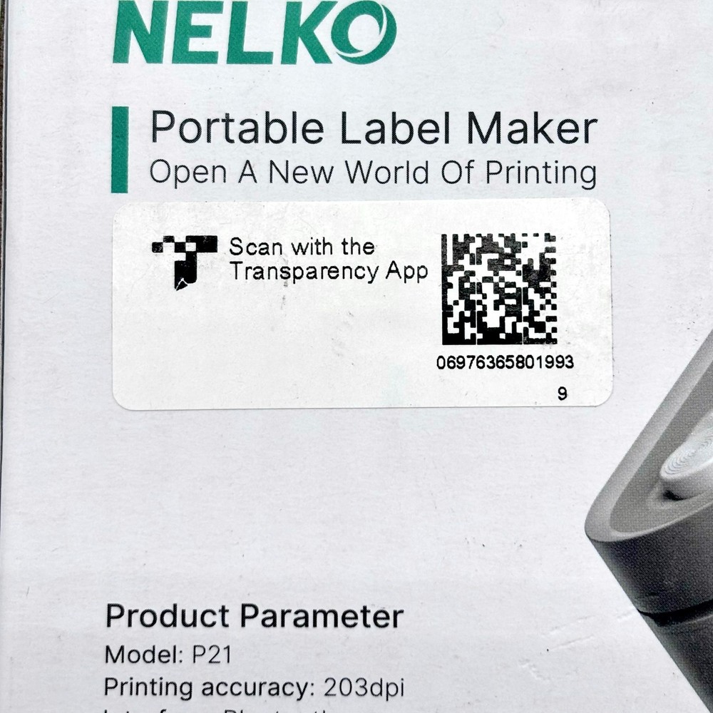 Nelko Portable Wireless Label Maker Model P21 - Green