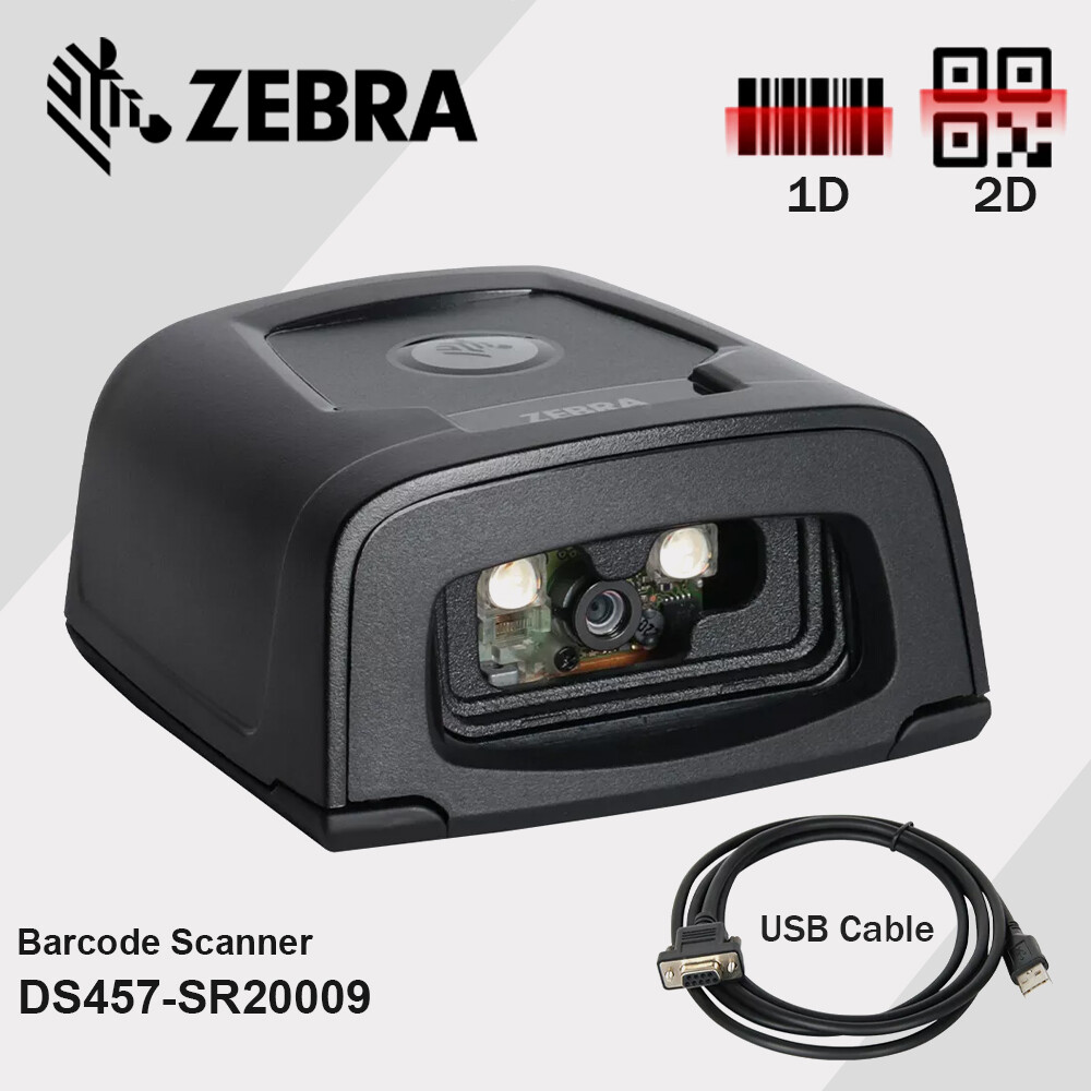 Zebra Motorola DS457-SR20009 Fixed Mount 1D 2D Barcode Scanner with USB Cable