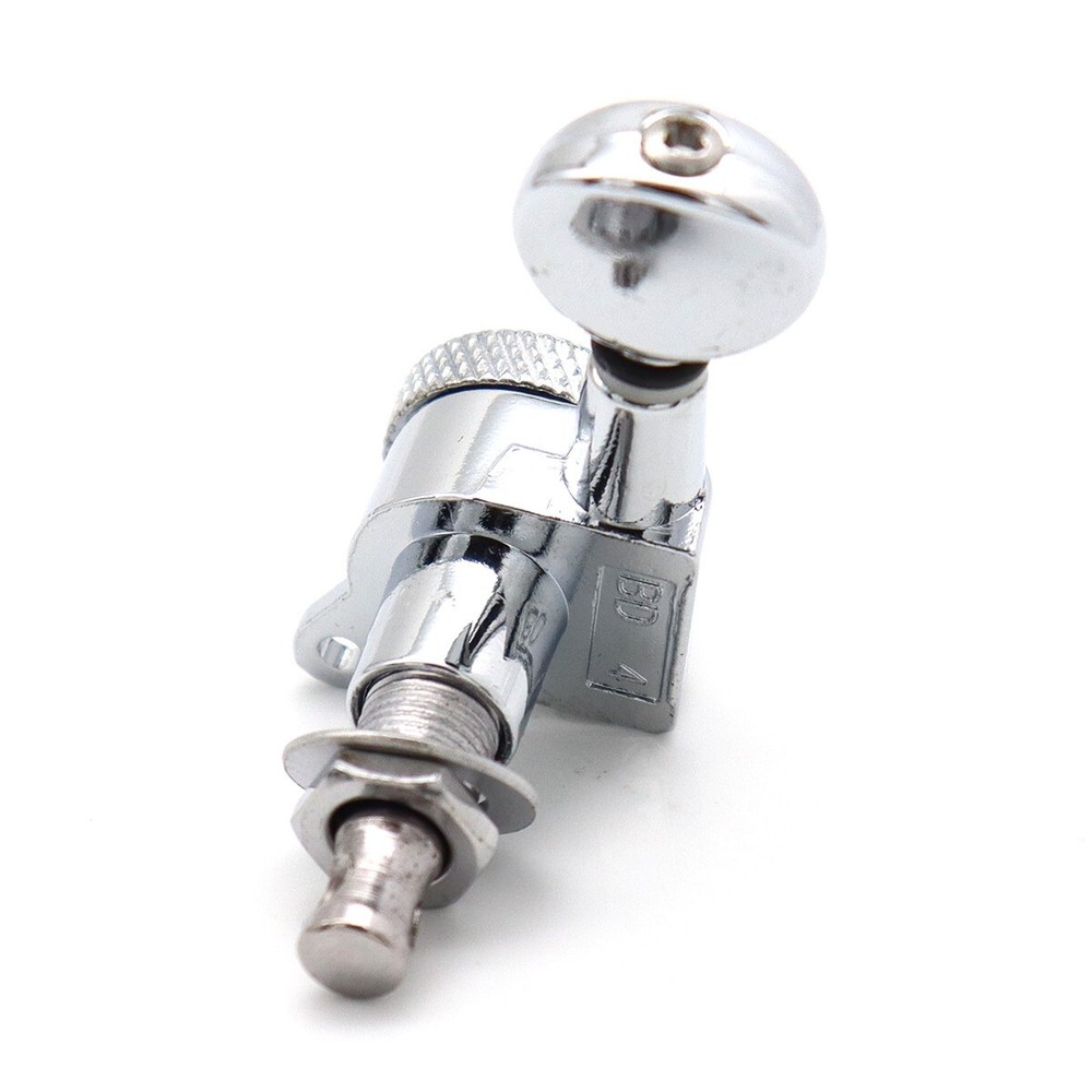 6R inline Guitar Threaded Locking Tuners String Tuning Pegs Machine Heads Silver