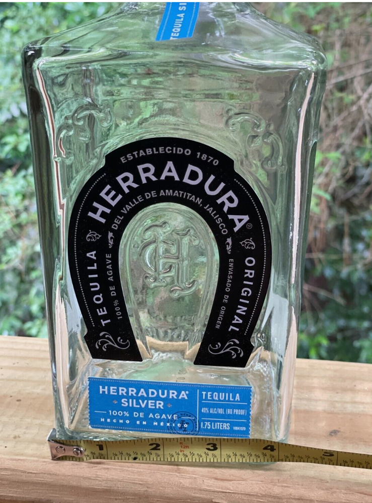 Herradura Silver Tequila Empty Bottle1.75L EMPTY BOTTLE ONLY!