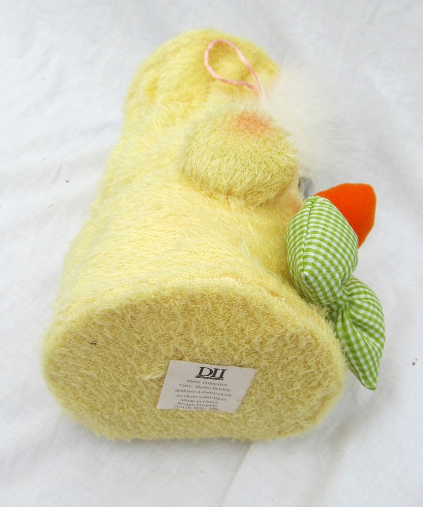 Spring Easter Chick Plush Bag Container & Kitchen Towel Set Dish Hand Tea Cloth