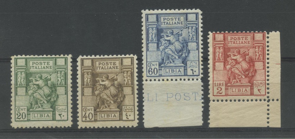 LIBYAN COLONIES 1926/9 SIBYL 4V. ** CENTERED
