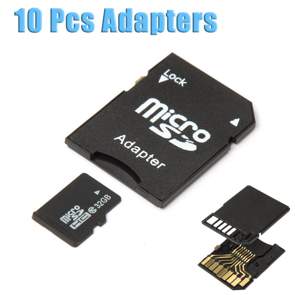 10PCS Micro SD TF to SD Card Adapter Memory Card Converter for Camera Laptop PC