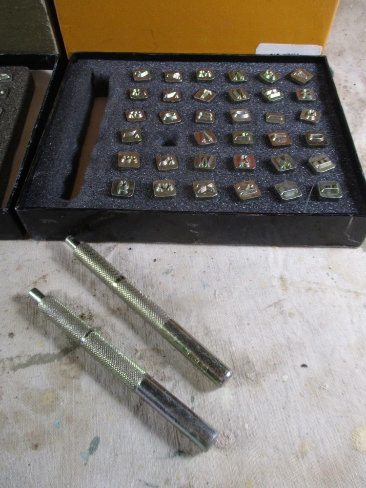 Craftool & Midas Alphabet & Numbers Stamp Set Lot