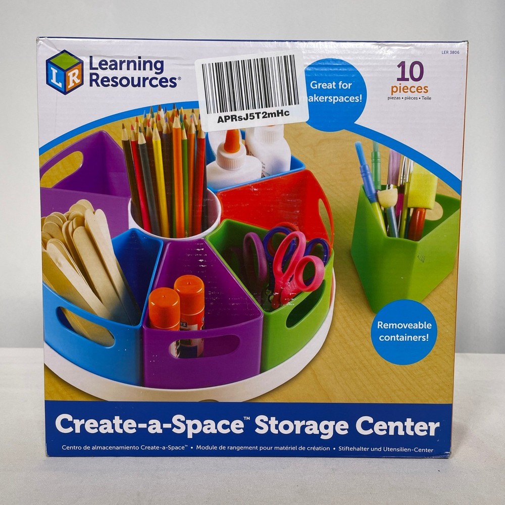 Learning Resources Create a Space Storage Center 10 Piece Organizer Turntable