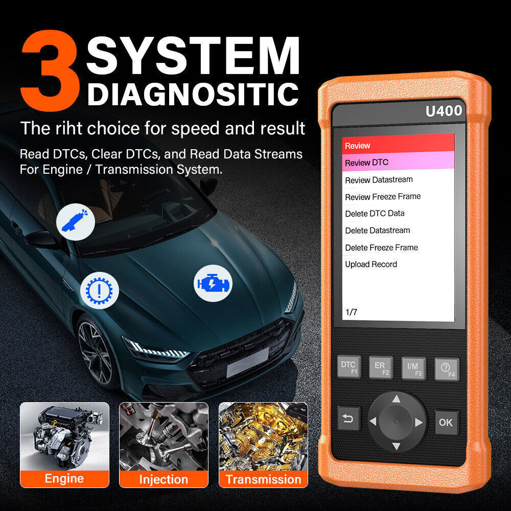 LAUNCH U400 OBD2 Scanner Car Auto Diagnostic Tool Oil EPB Reset AT Code Reader