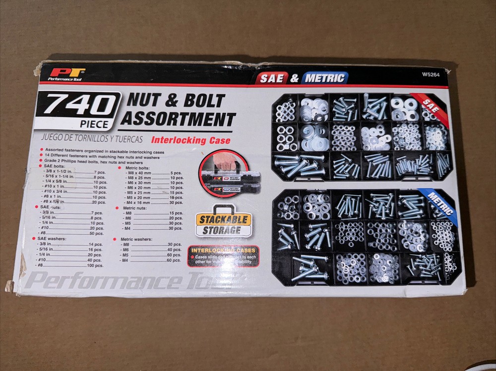 Performance Tool W5264 - 740 Pc Stacking Interlocking