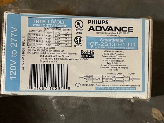 ADVANCE ICF-2S13-H1-LD Ballast