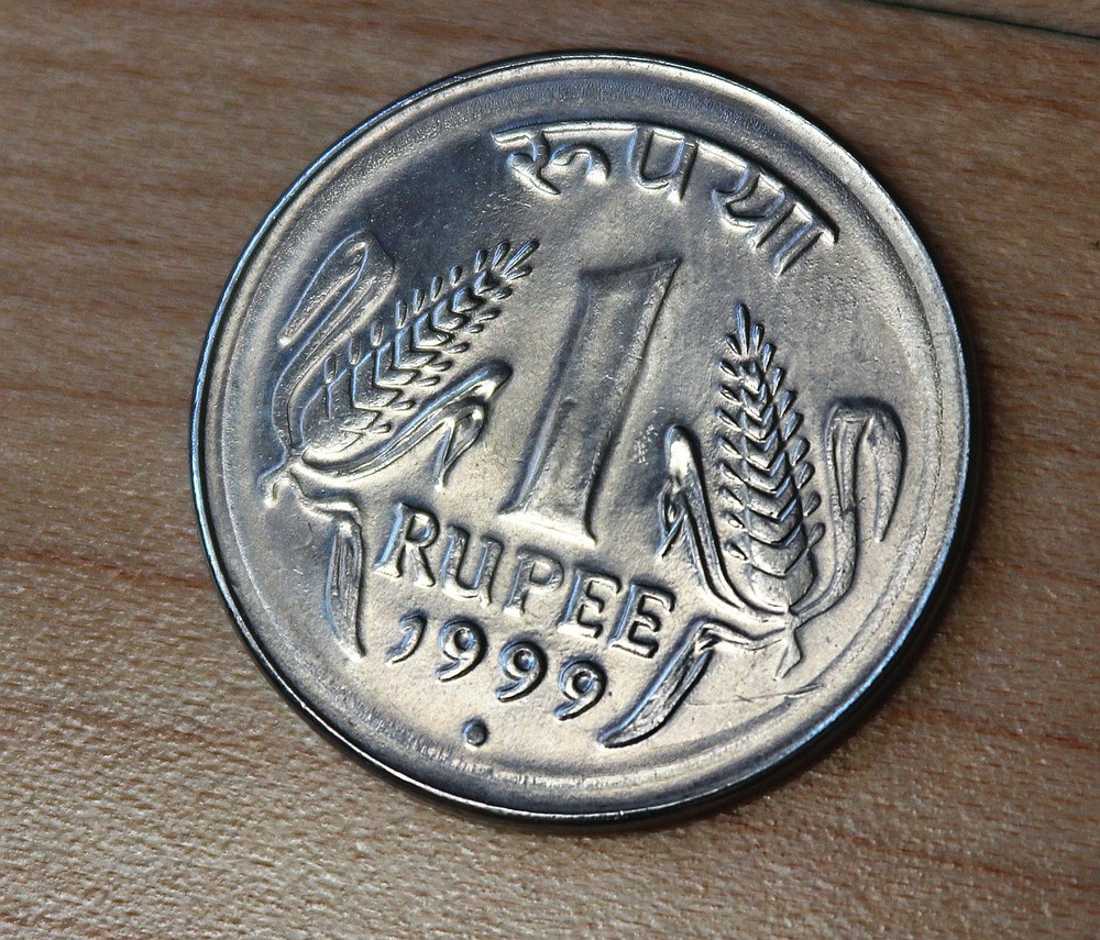 1999 India 1 Rupee Unc.