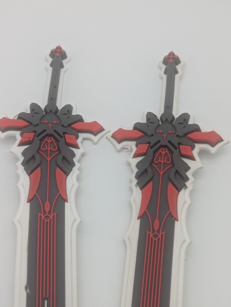 2pc Red Sword attachments for Anthony Wang Sneaker Shoes