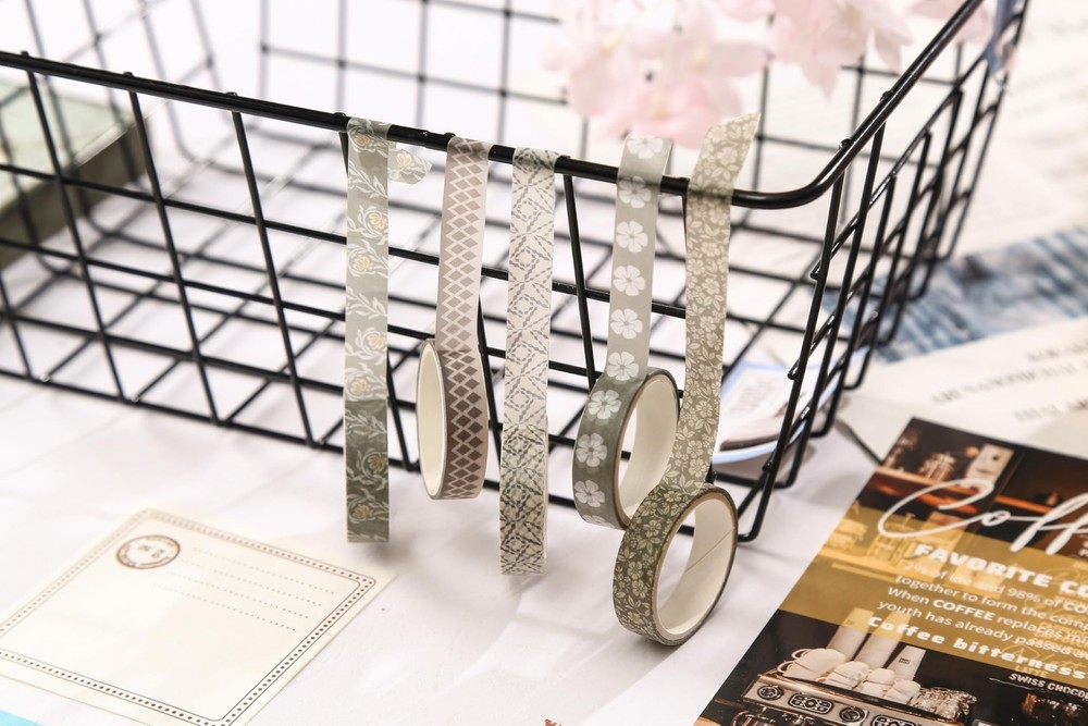 Basic Patterns Washi Tape Set 60 Rolls Geometric Elegance Decorative Skinny M...