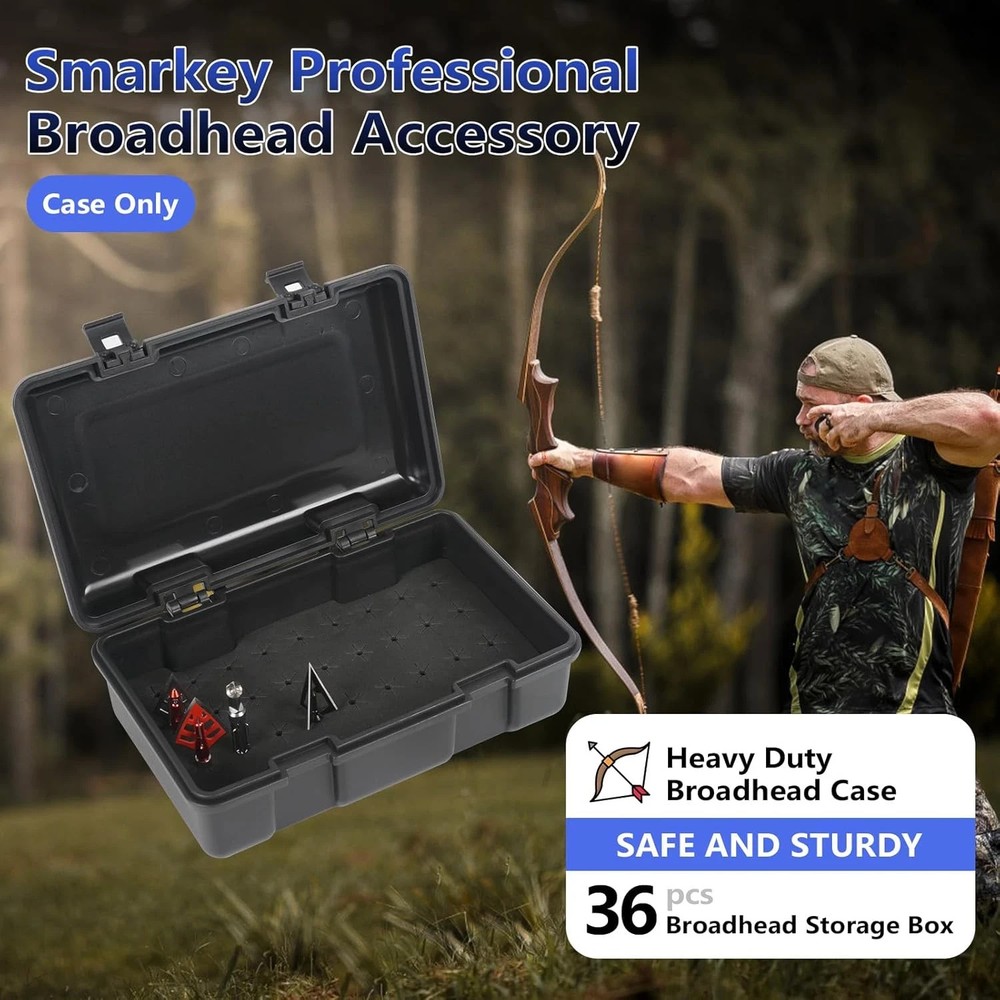 Broadhead Storage Box Case for Compound Hunting Bow and Crossbow Accessory - 36P