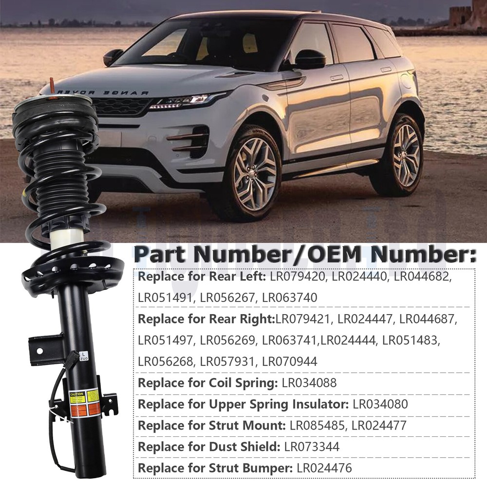 Full Set Front Rear Shock Struts Magnetic For Range Rover Evoque L538 2012-2018