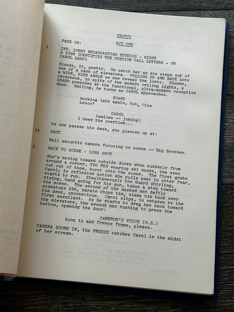 SEARCH TV Show Script The Adonis File Consortium Revised Final Draft Jack Turley