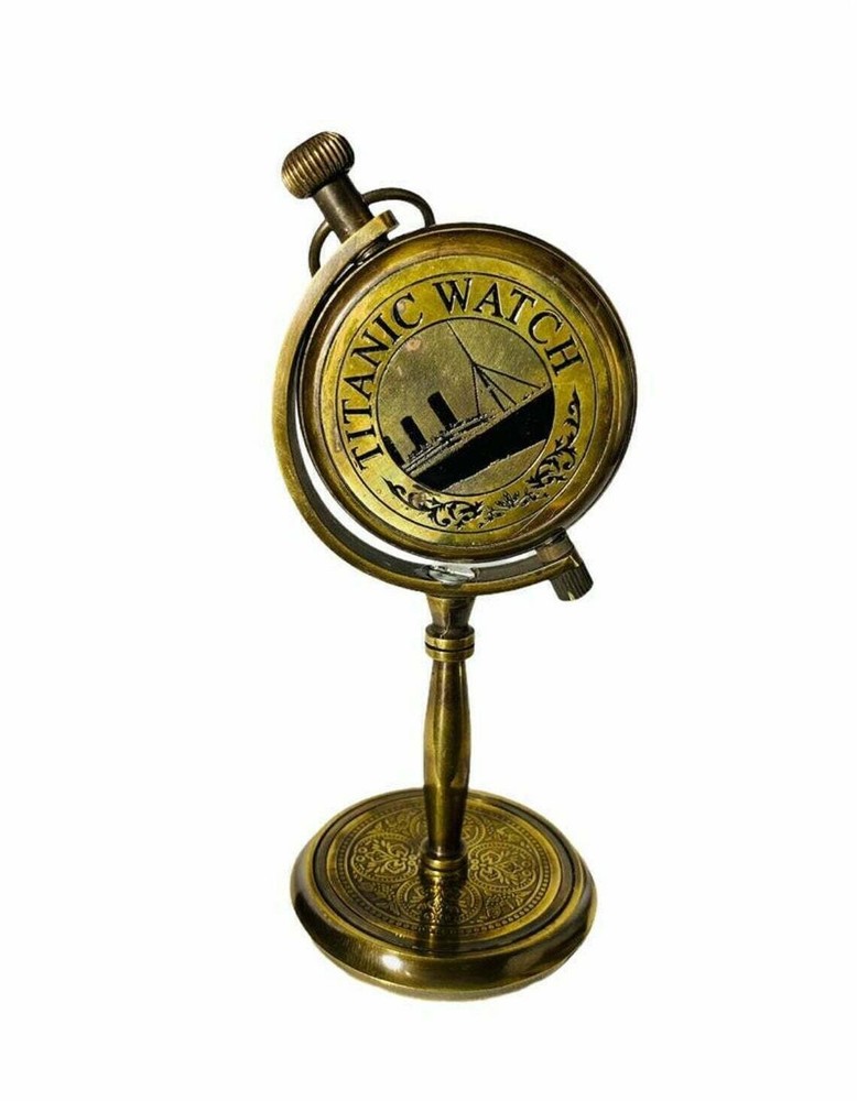 Nautical Antique Ship Desk Clock Solid Brass Maritime Table Clock Office Décor