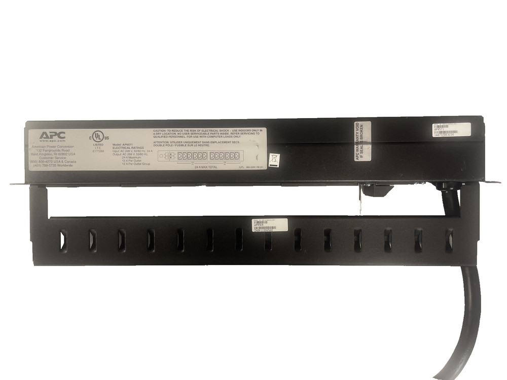 APC AP9571 Basic Rack PDU 208V w/ AP9569 Cable Mgmt bracket