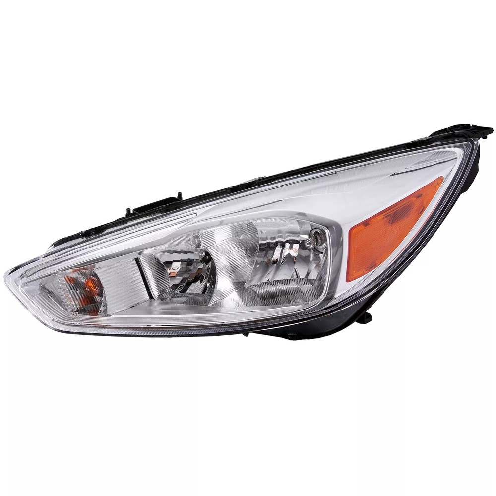 Halogen Headlight For 2015-2018 Ford Focus Chrome with LED DRL Left Driver Side