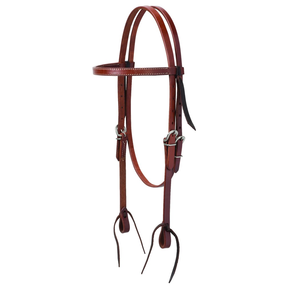 Weaver Leather Turquoise Cross Headstall – Medium Oil, 5/8” Width