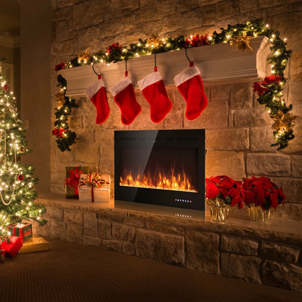 ARLIME Wall Mounted 40" Electric Fireplace Adjustable Temperature