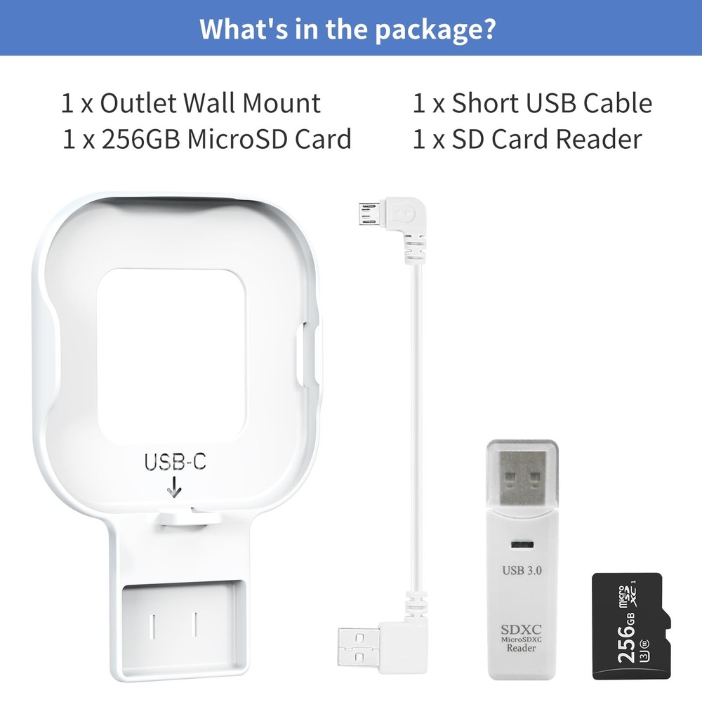 256GB MicroSD Card and Sync Module XR Mount, No-Drilling 256SD+Module Mount