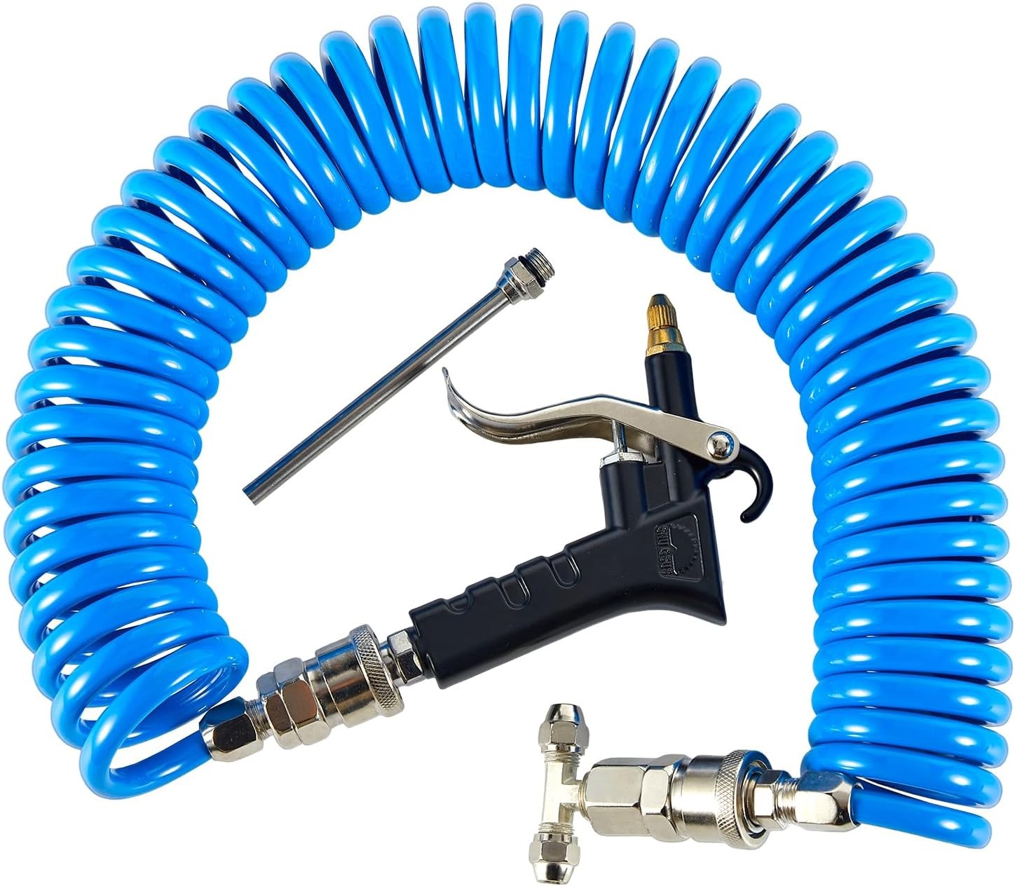 Air Blow Gun Kit,Heavy Duty Air Seat Blow Gun Kit for Semi Truck with 16ft Long