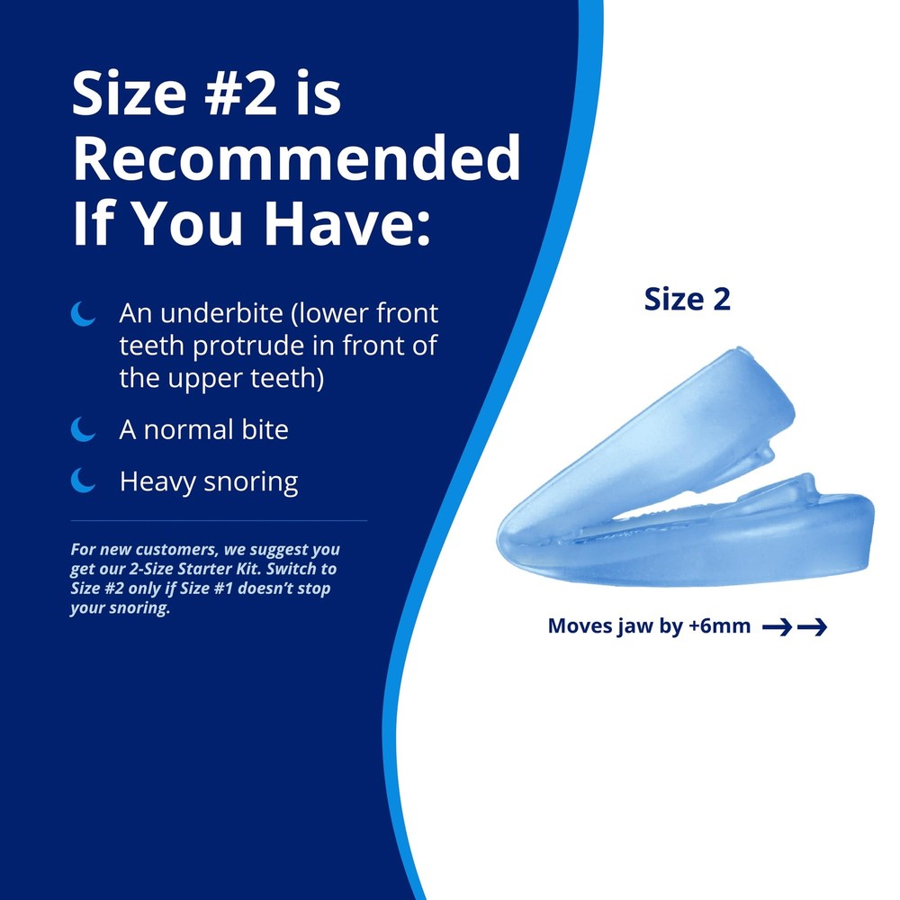 Anti-Snoring Mouthpiece Solution - Comfort Size #2 Single Device