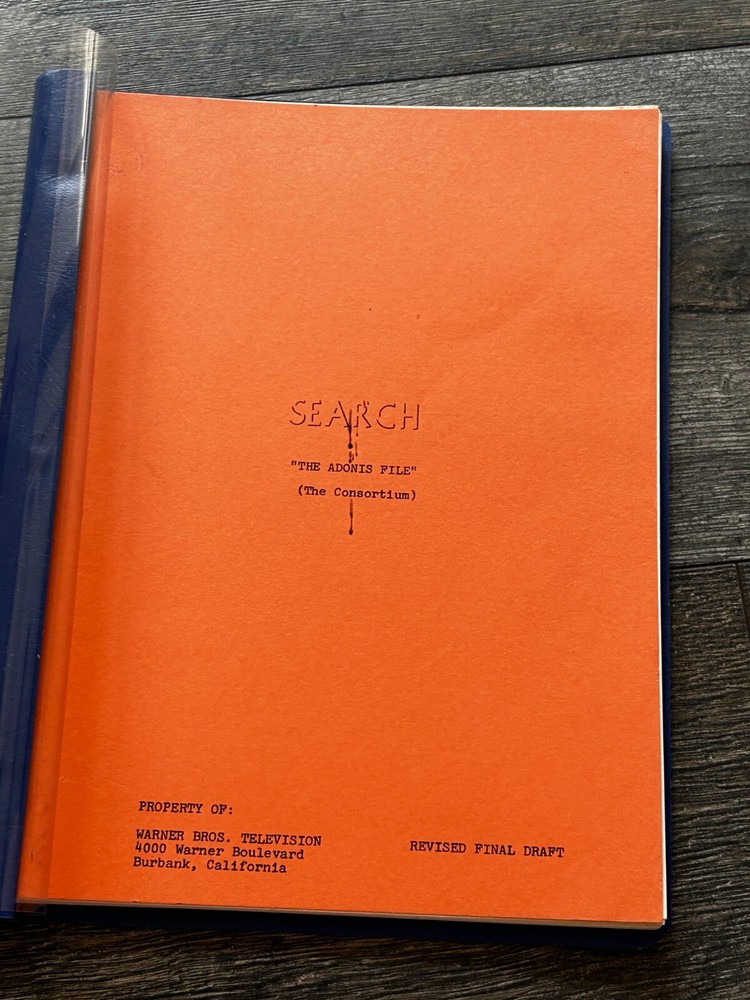 SEARCH TV Show Script The Adonis File Consortium Revised Final Draft Jack Turley
