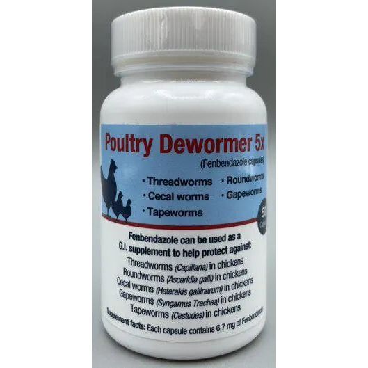 Poultry Wormer 5X 50 Capsules