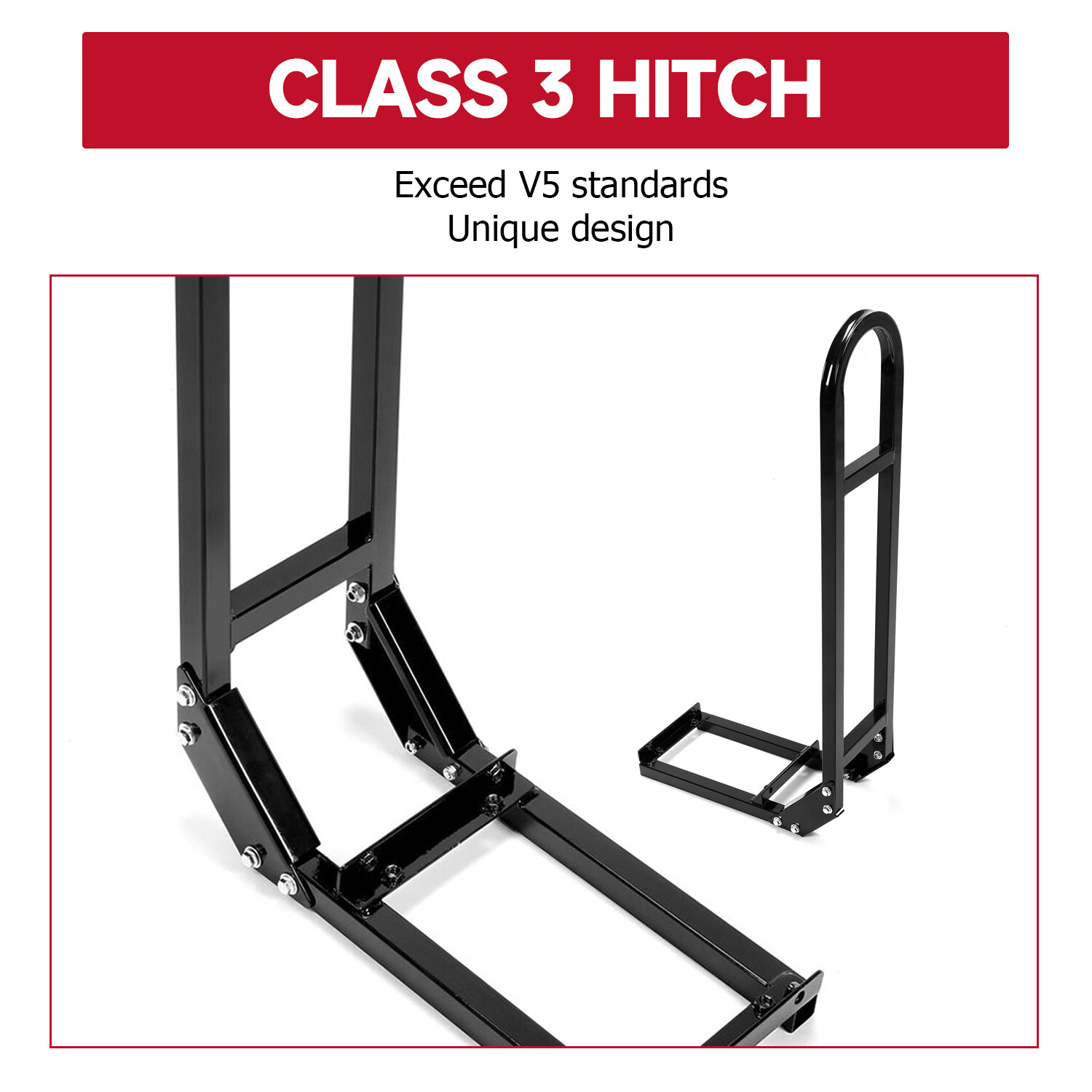 Golf Cart Rear Safety Seat Trailer Hitch + Grab Bar for EZGO Yamaha Club Car