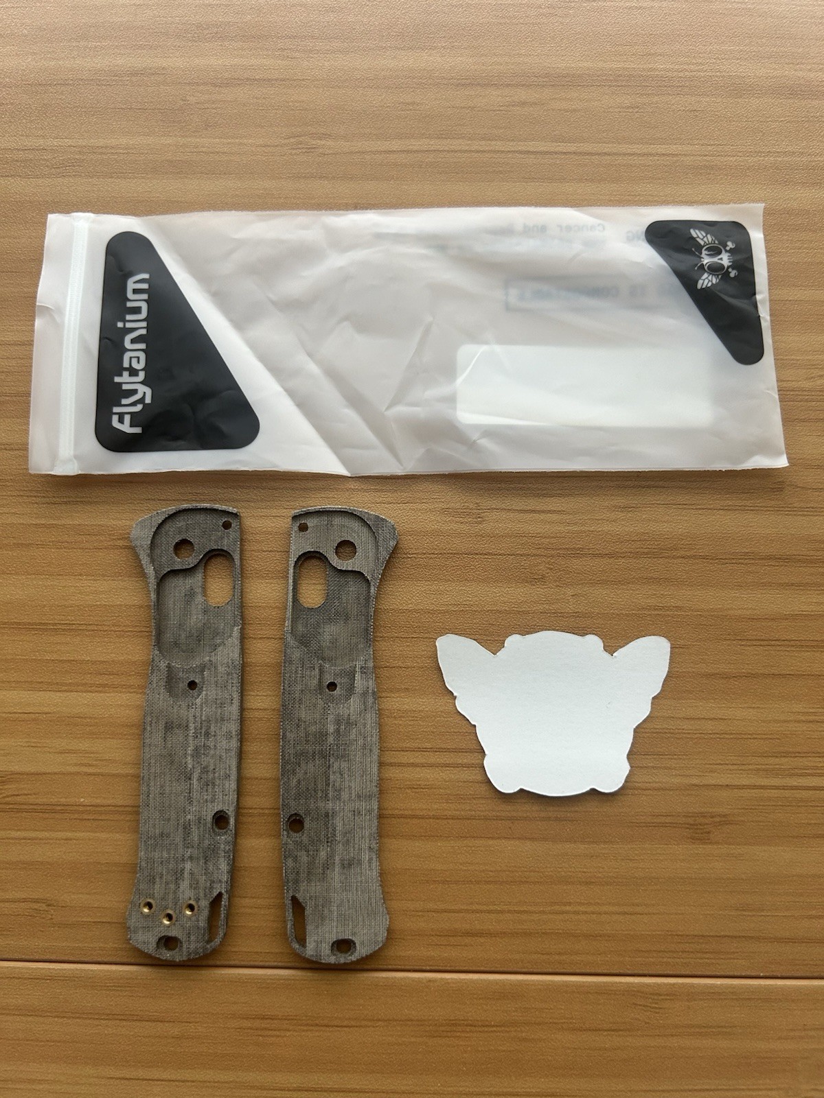 Benchmade Mini Bugout 533 Flytanium Handle Scales Crossfade Green Linen Micarta