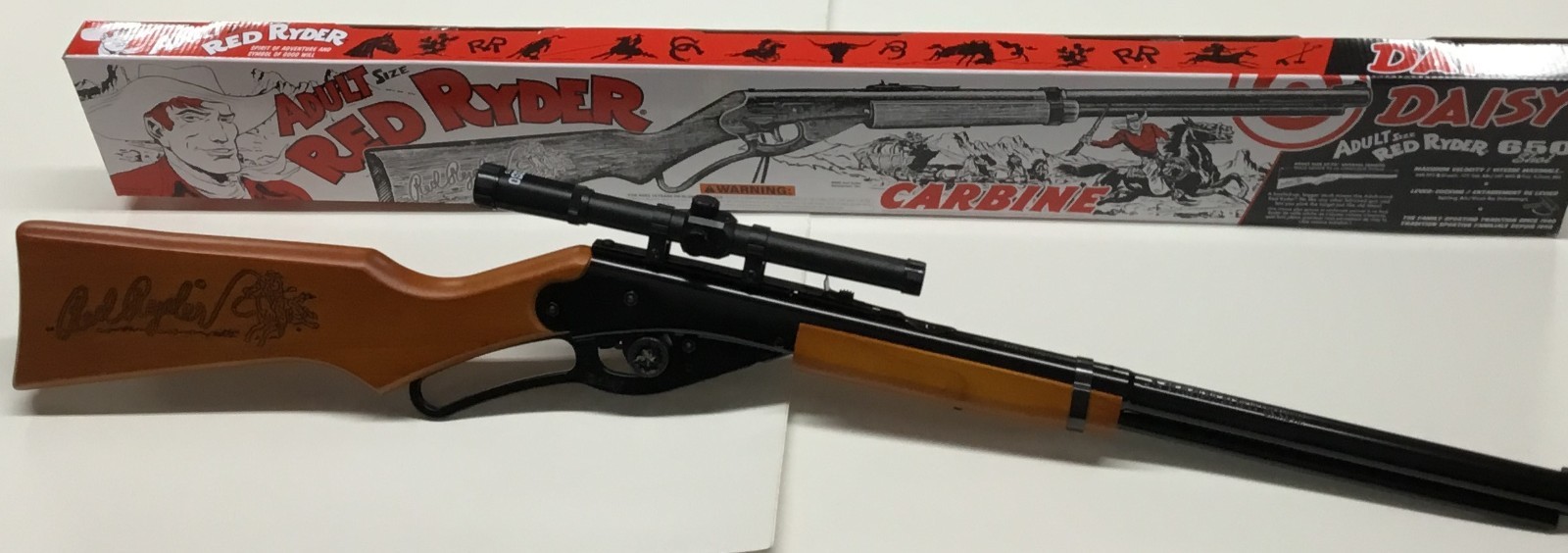 DAISY 1938ARR  ADULT RED RYDER WITH SCOPE -SUPER SPRING -7/64" OVERBORE AIR TUBE