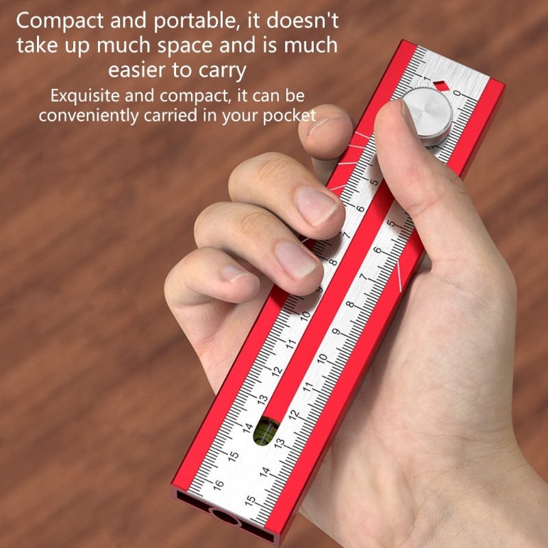 Multifunctional Precise Marking Gauge for Woodworking Scribing Ruler Tool