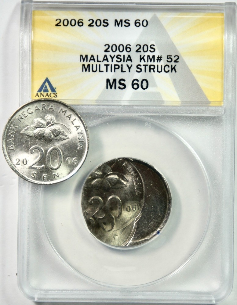 2006 Malaysia 20S KM#52 – Multi Struck – ANACS MS60