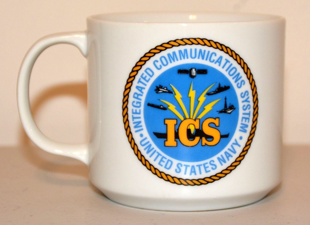 Navy USN Coffee Mug ICS Integrated Communications System Military Armed Forces