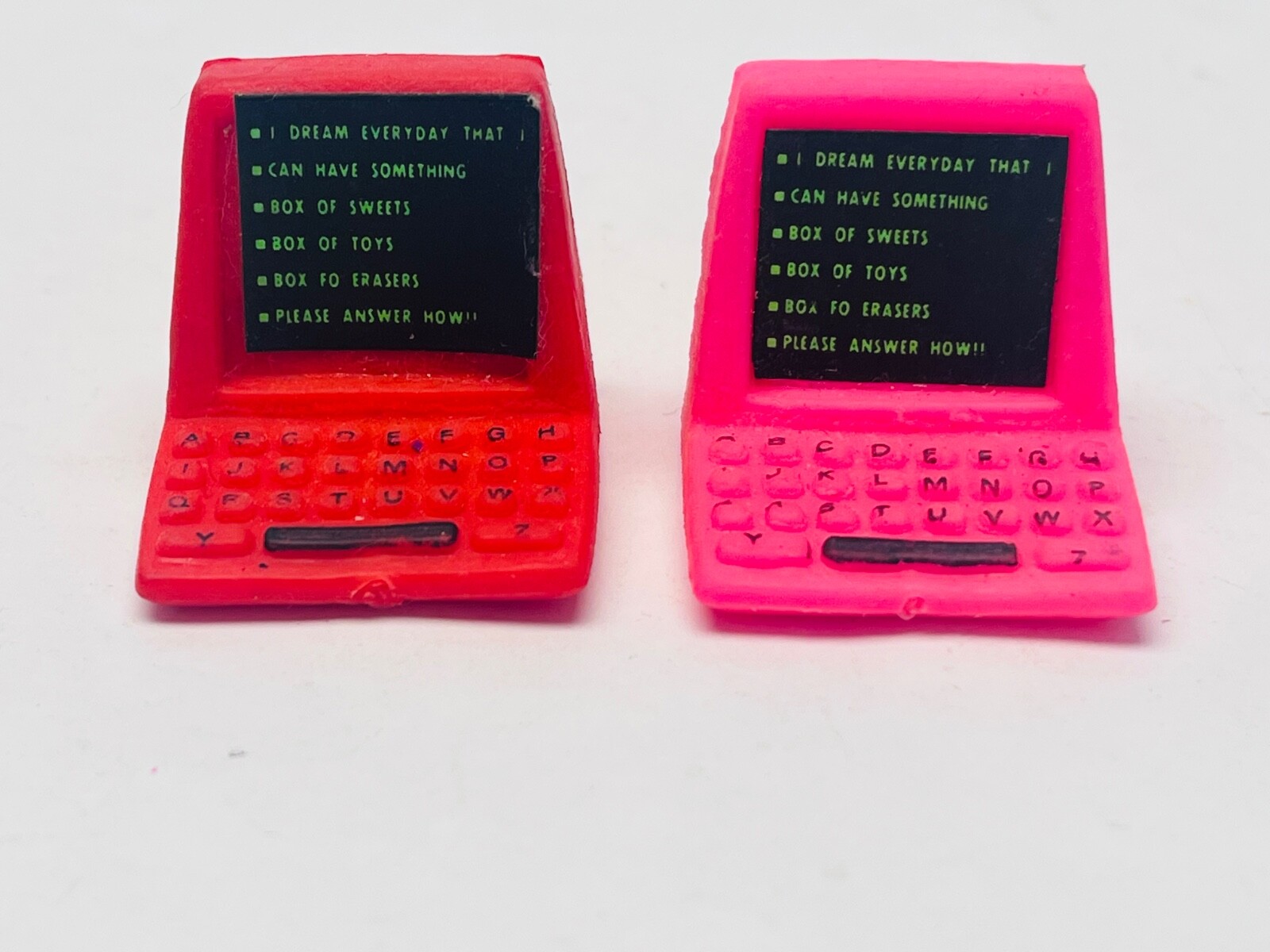 Vintage 1980s Desktop Computer Erasers Set Novelty Collectible Cool Retro BIN 21