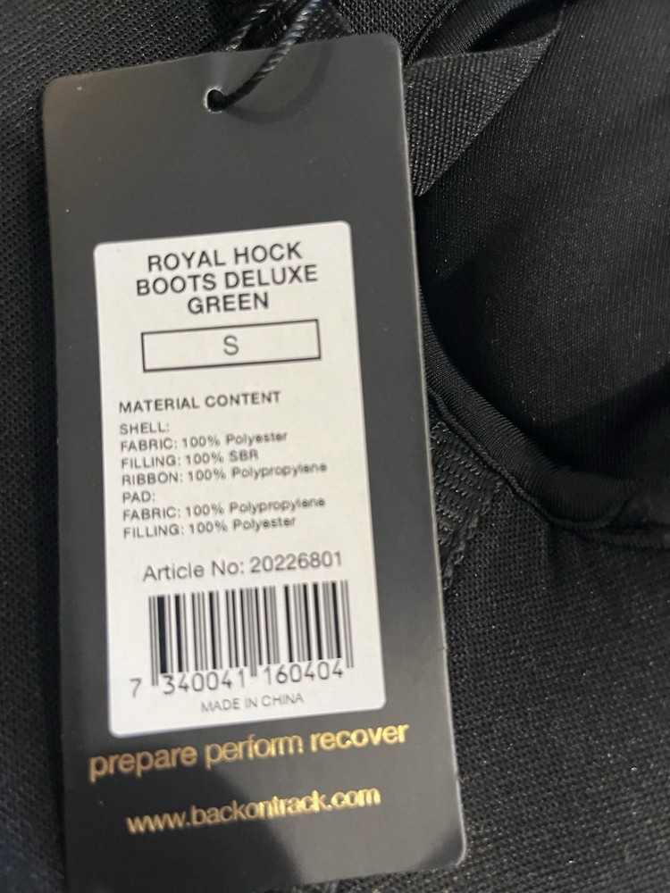 Small Back On Track Royal Hock Boots Hunter Green Bnwt