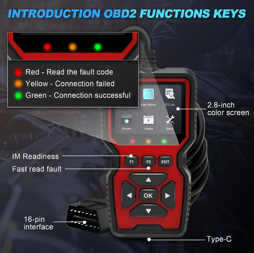 Automotive OBD2 Scanner Tool OBD Code Reader Car Diagnostic Check Engine Fault