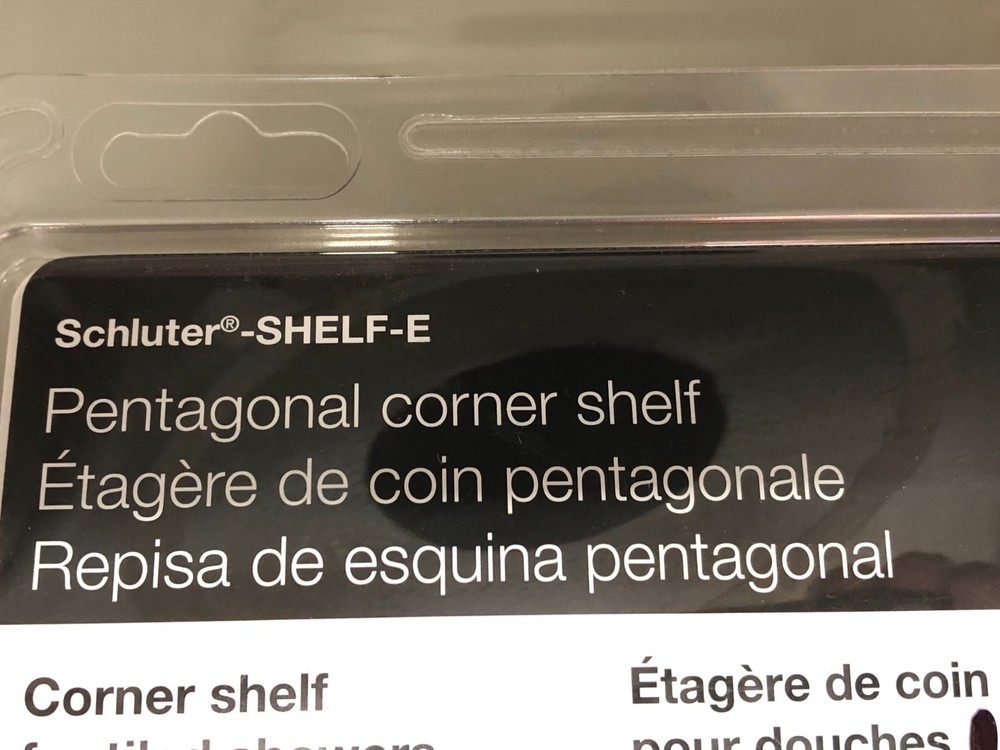 Schluter Pentagonal Corner Shelf-E, Curve Design, Dark Anthracite SES2D6TSDA