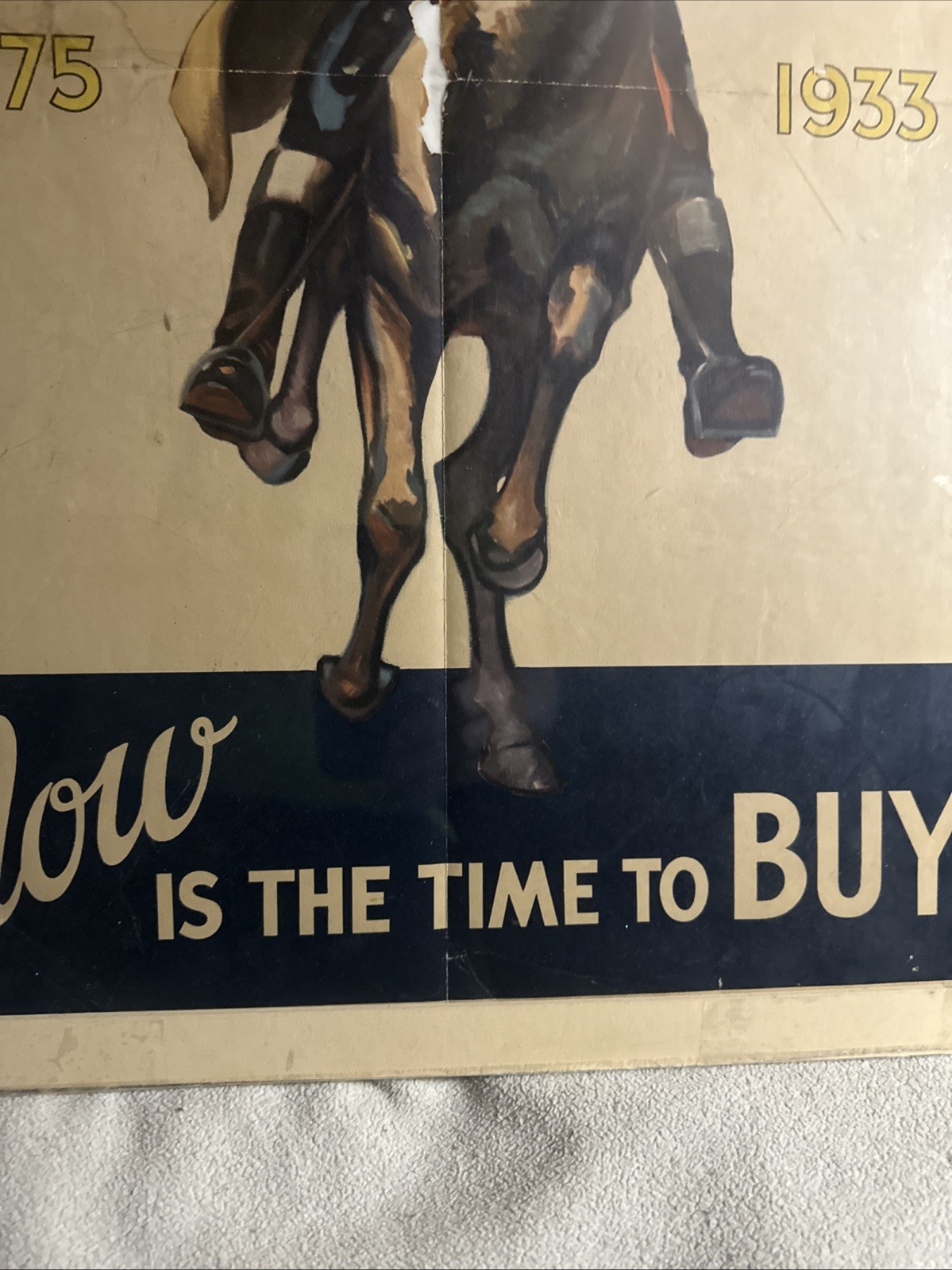 Antique N.R.A National Revival Act Poster Original Wake Up Americans