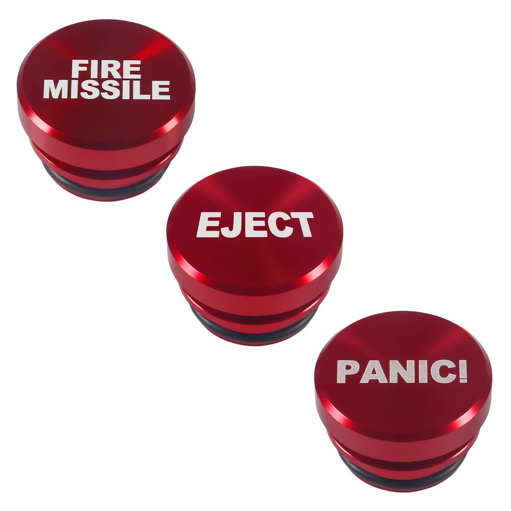 3 Pieces Aluminum Dustproof Plug Billet Button Plugs 12-Volt Replacement E