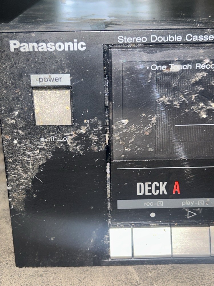 Panasonic RS-374-KM Dual Cassette Deck – Powers On – Untested