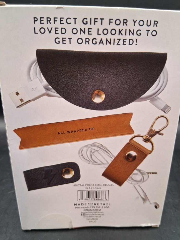 Cord Ties 4 Count Set - New!