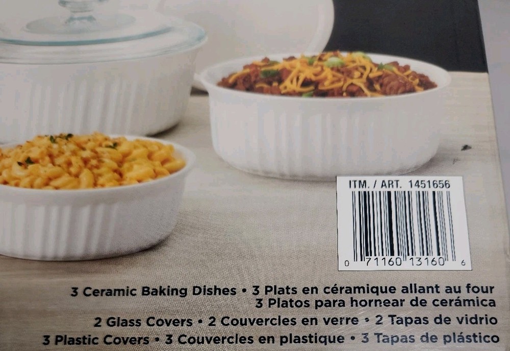 Corningware French White Ceramic Bakeware New In BOX