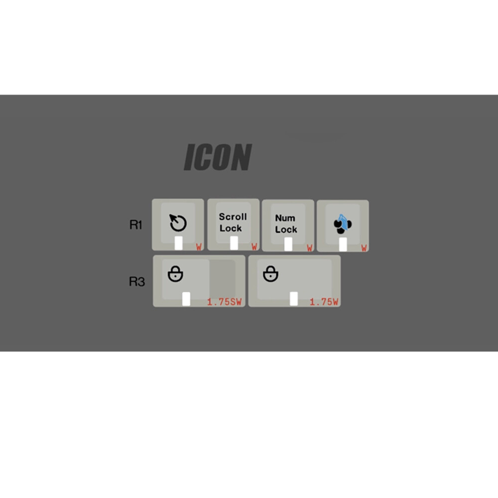 9009 Color Capslock Windowed keycap Set