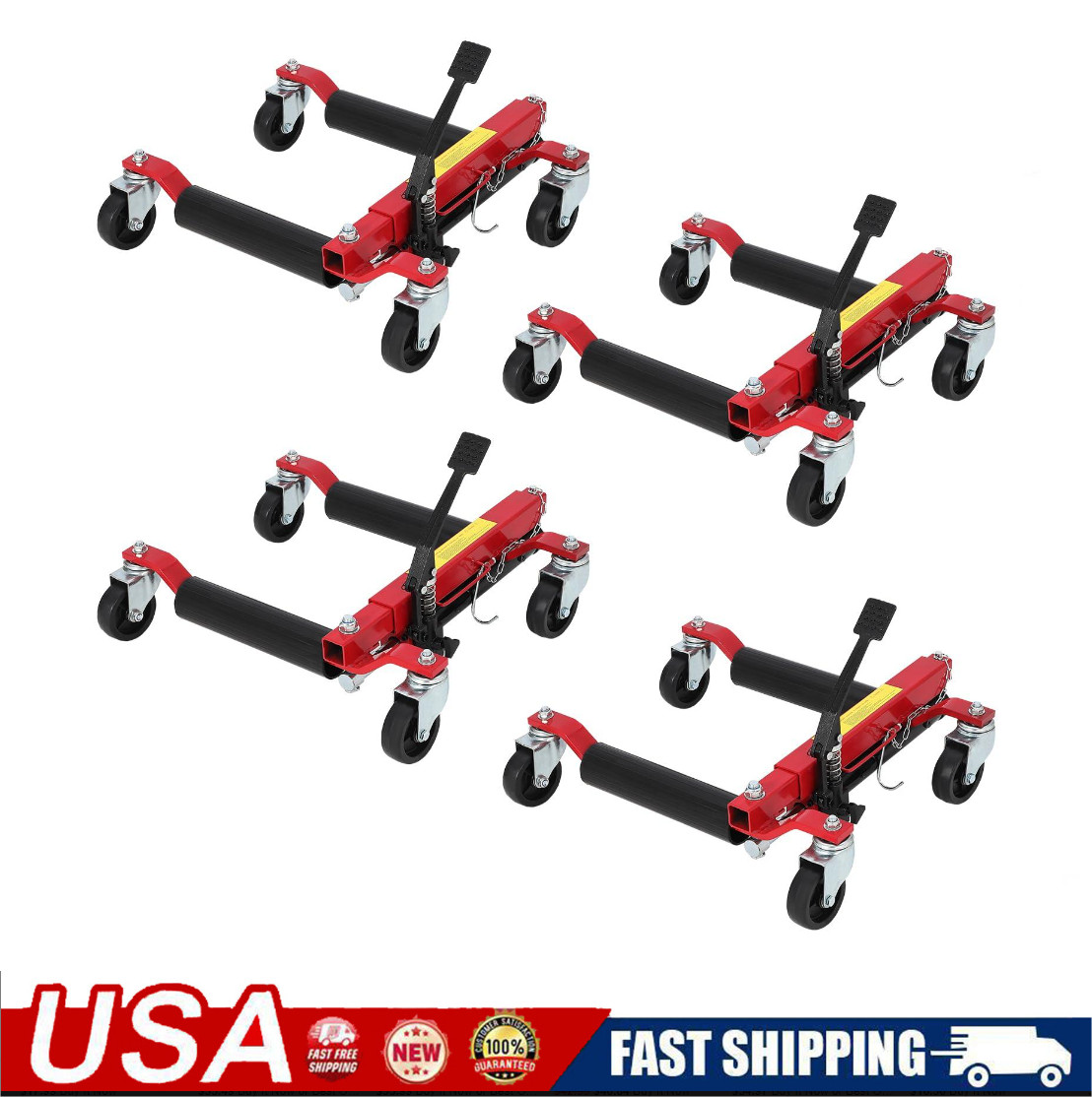 4 PACK Car Wheel Dolly 6000 Lbs Heavy Duty Hydraulic Vehicle Positioning Jacks
