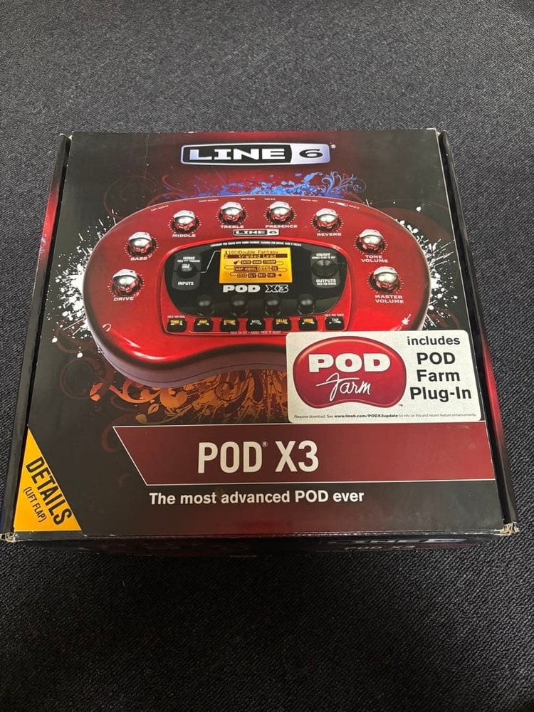 Line 6 POD X3 Guitar Multi Effects Processor Amp Modeler Tested Working Japan