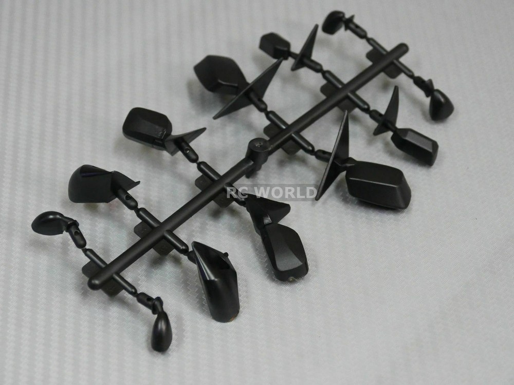1/10 RC Car  MIRROR SET For Body Shell -6 Different Styles - BLACK
