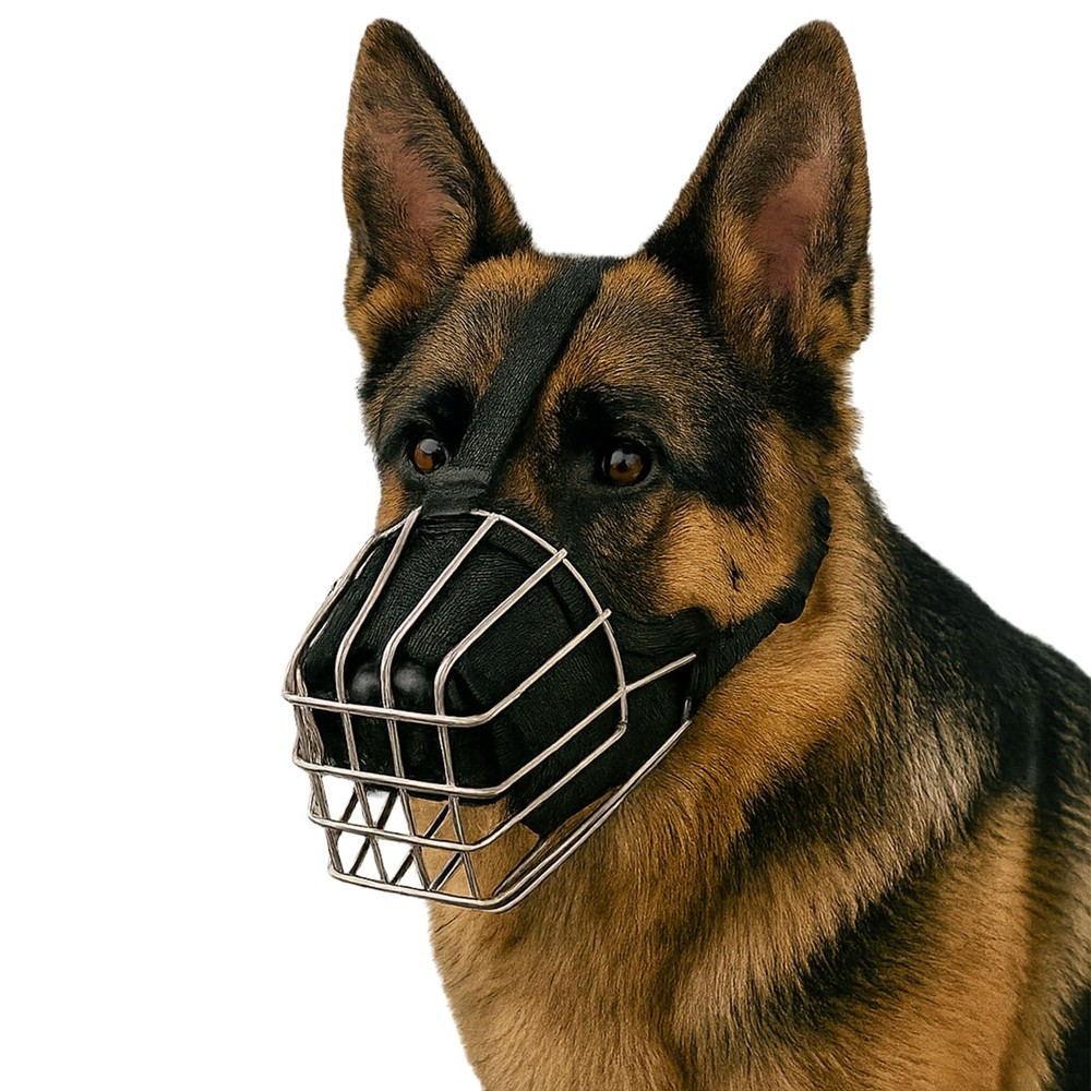 Dog Muzzle Basket for Biting Metal Mask Secure Wire M, Transparent