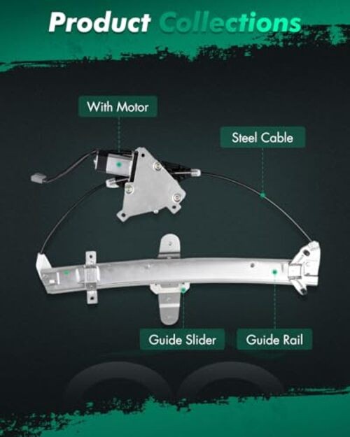 Rear Right Passengers Side Power Window Regulator with Motor Assembly